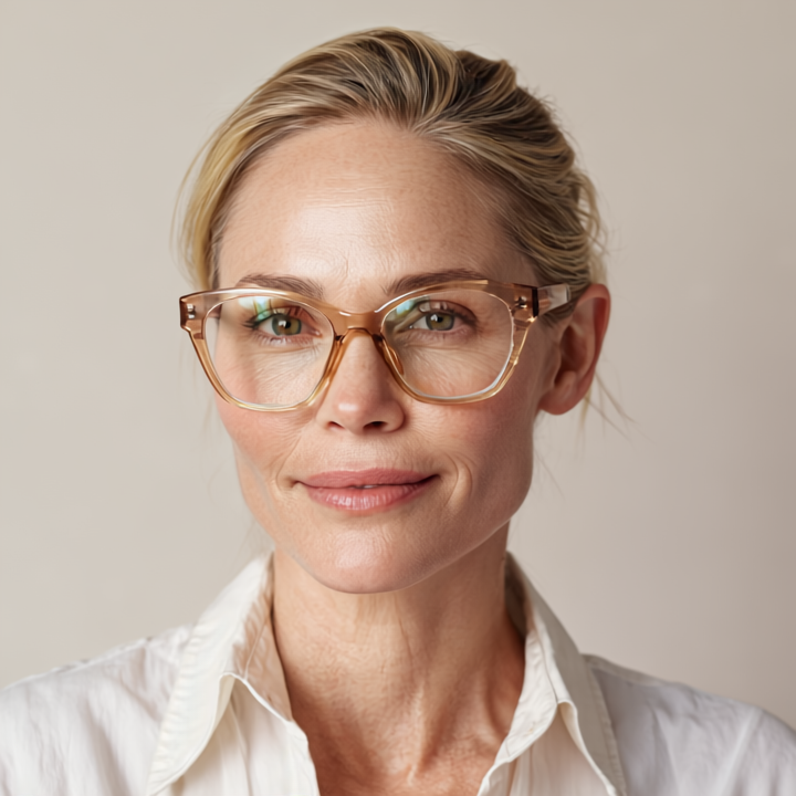 Women cat-eye pink eyeglasses