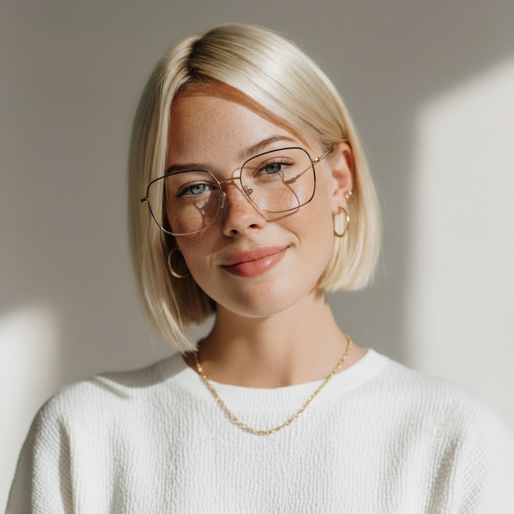 Oversized black squared eyeglasses