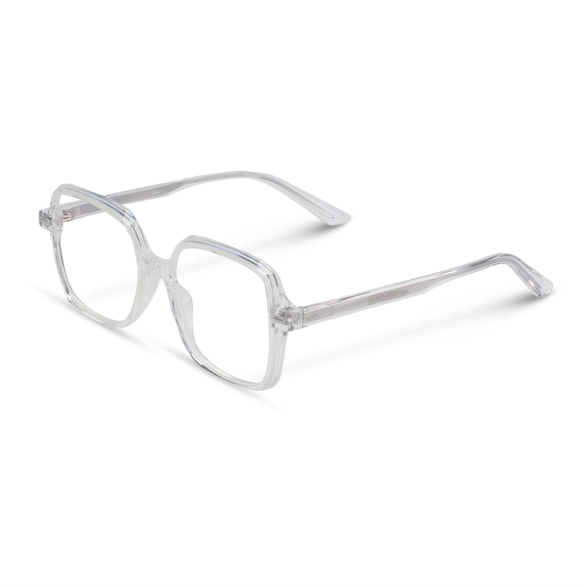Geometrical transparent eyeglasses