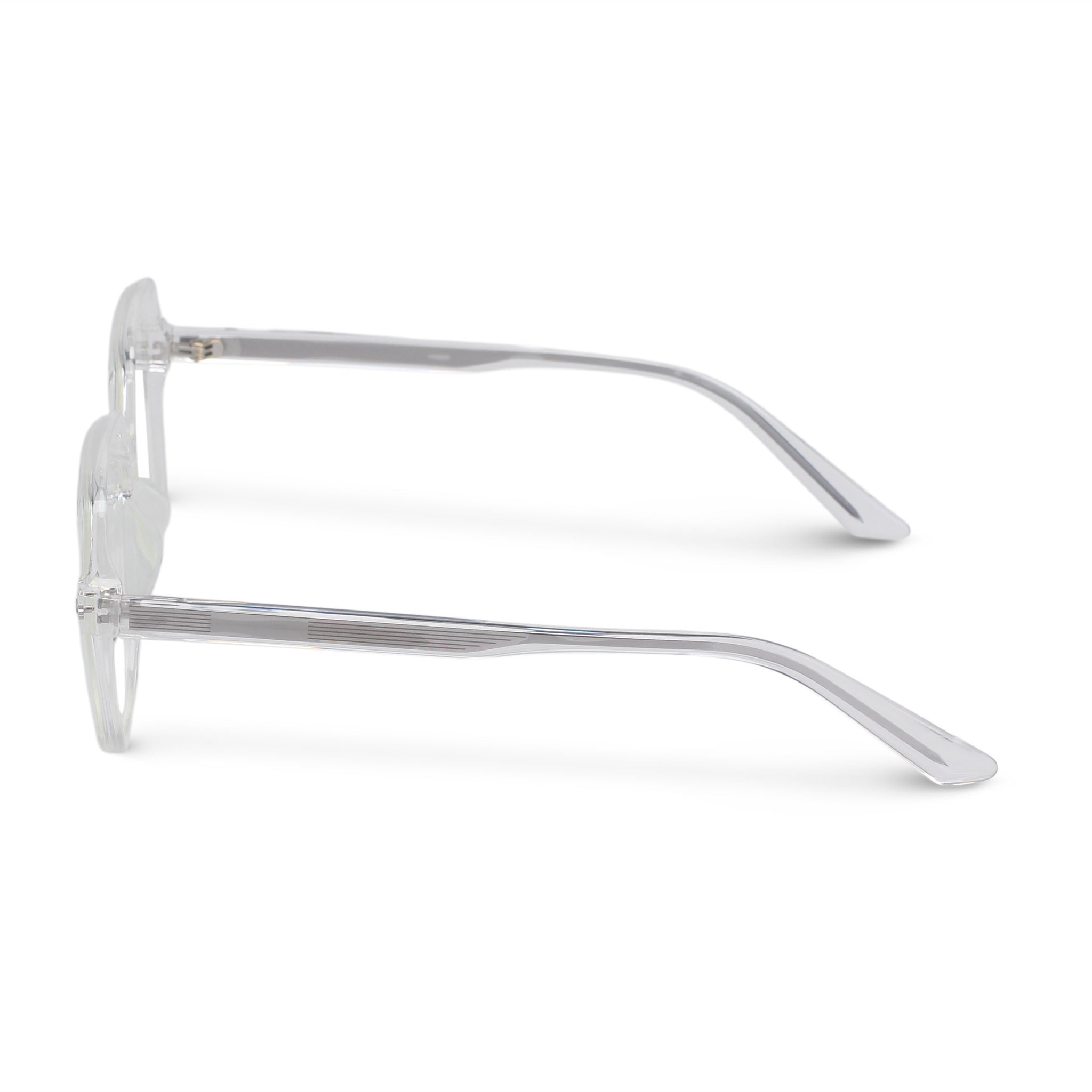 Geometrical transparent eyeglasses