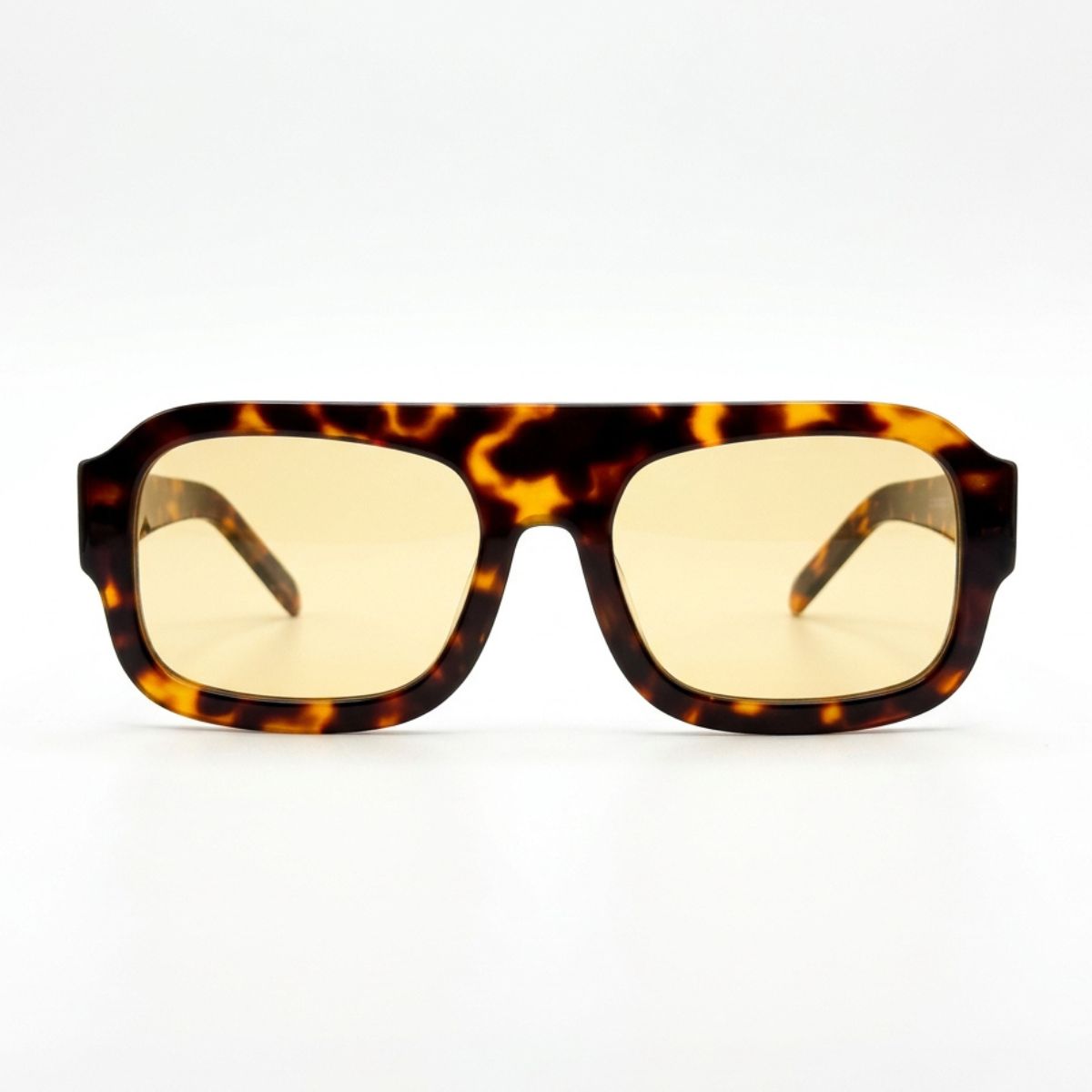 Aviator yellow tortoise sunglasses