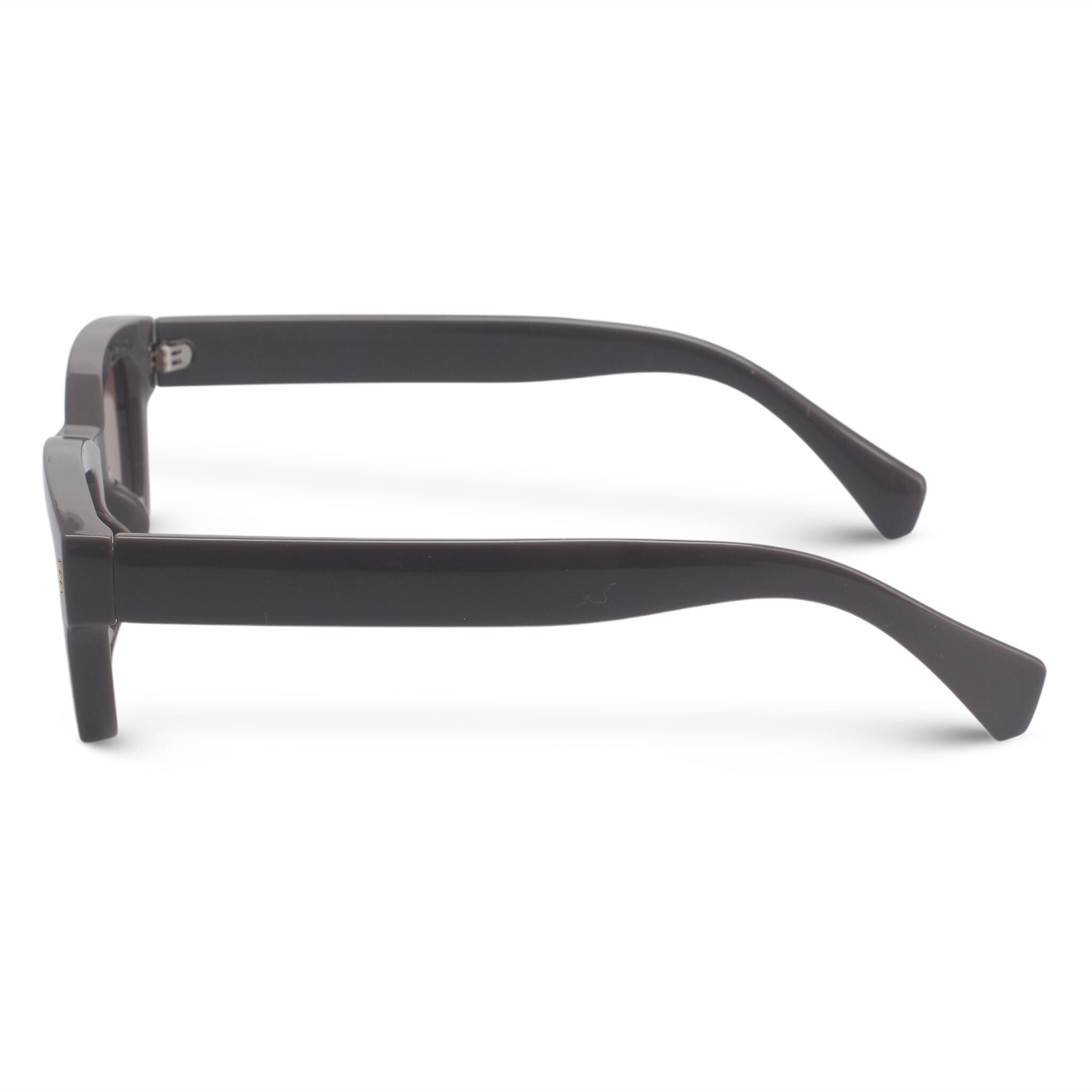 Rectangular coffee brown sunglasses