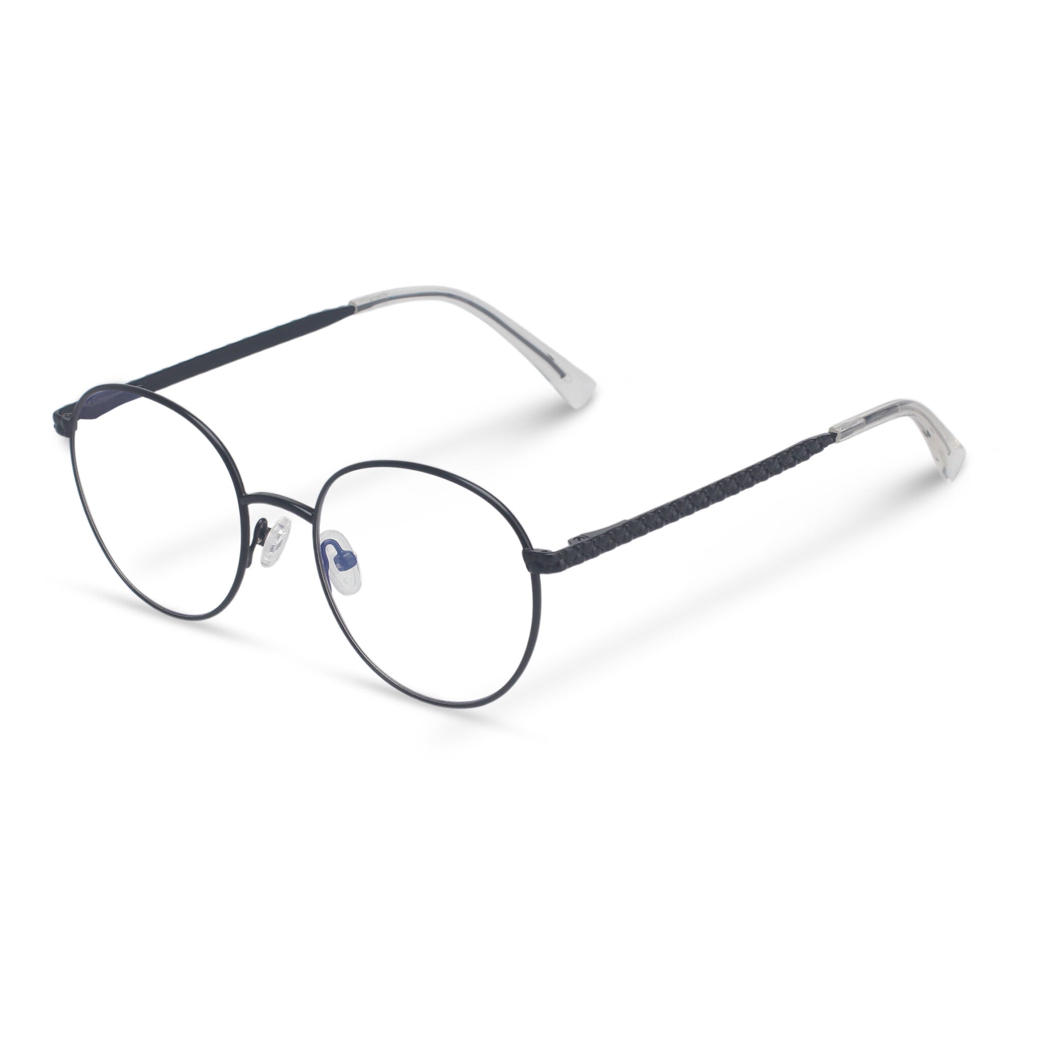 Round black eyeglasses