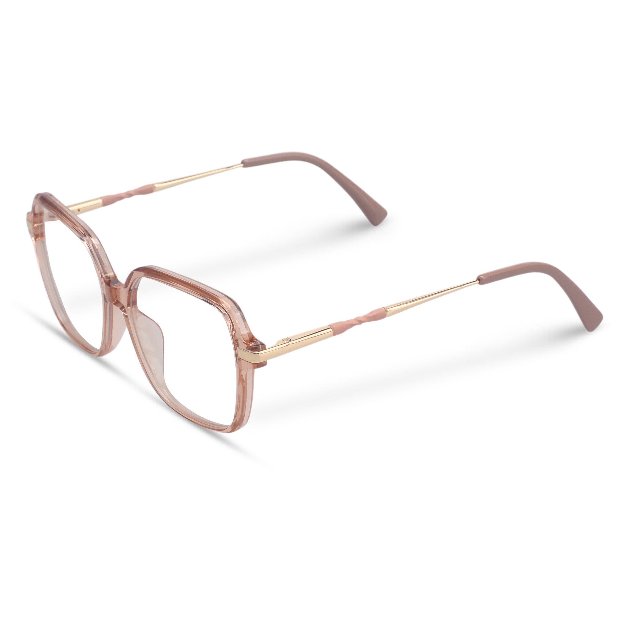 Women geometric pink eyeglasses