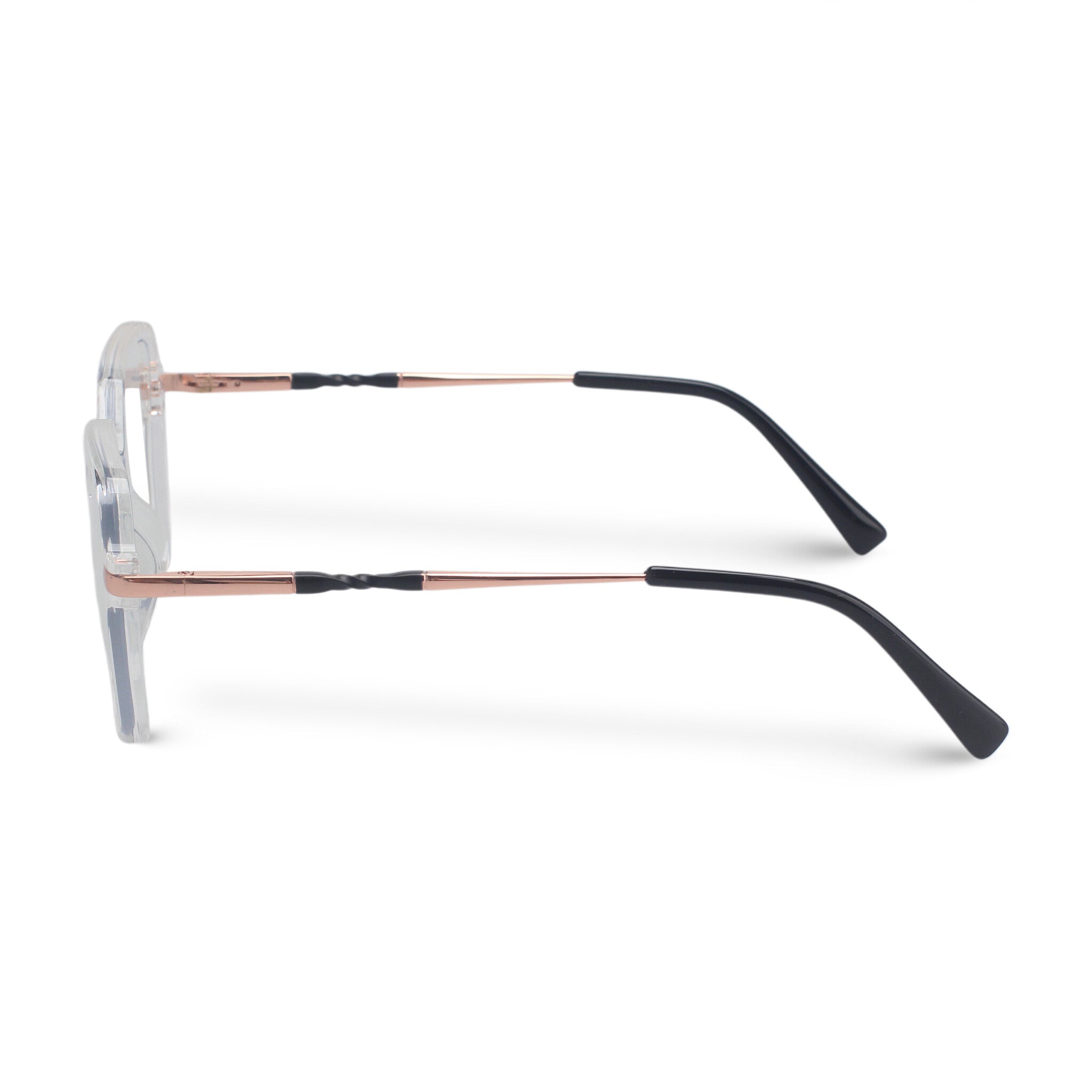 Geometric transparent eyeglasses
