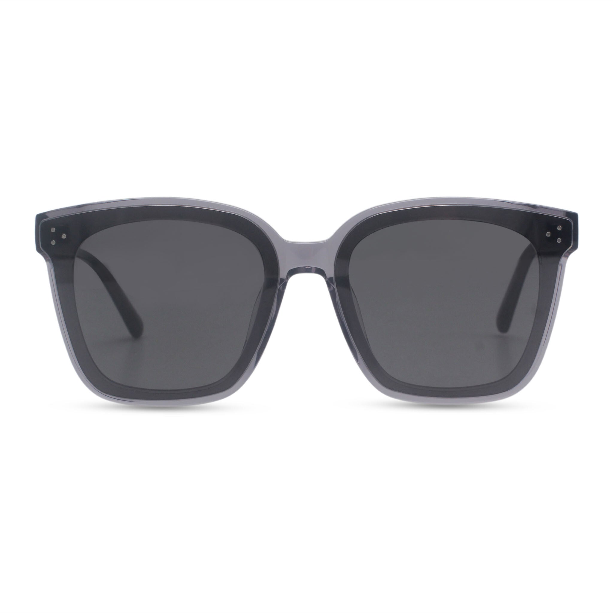 Oversized square grey sunglasses
