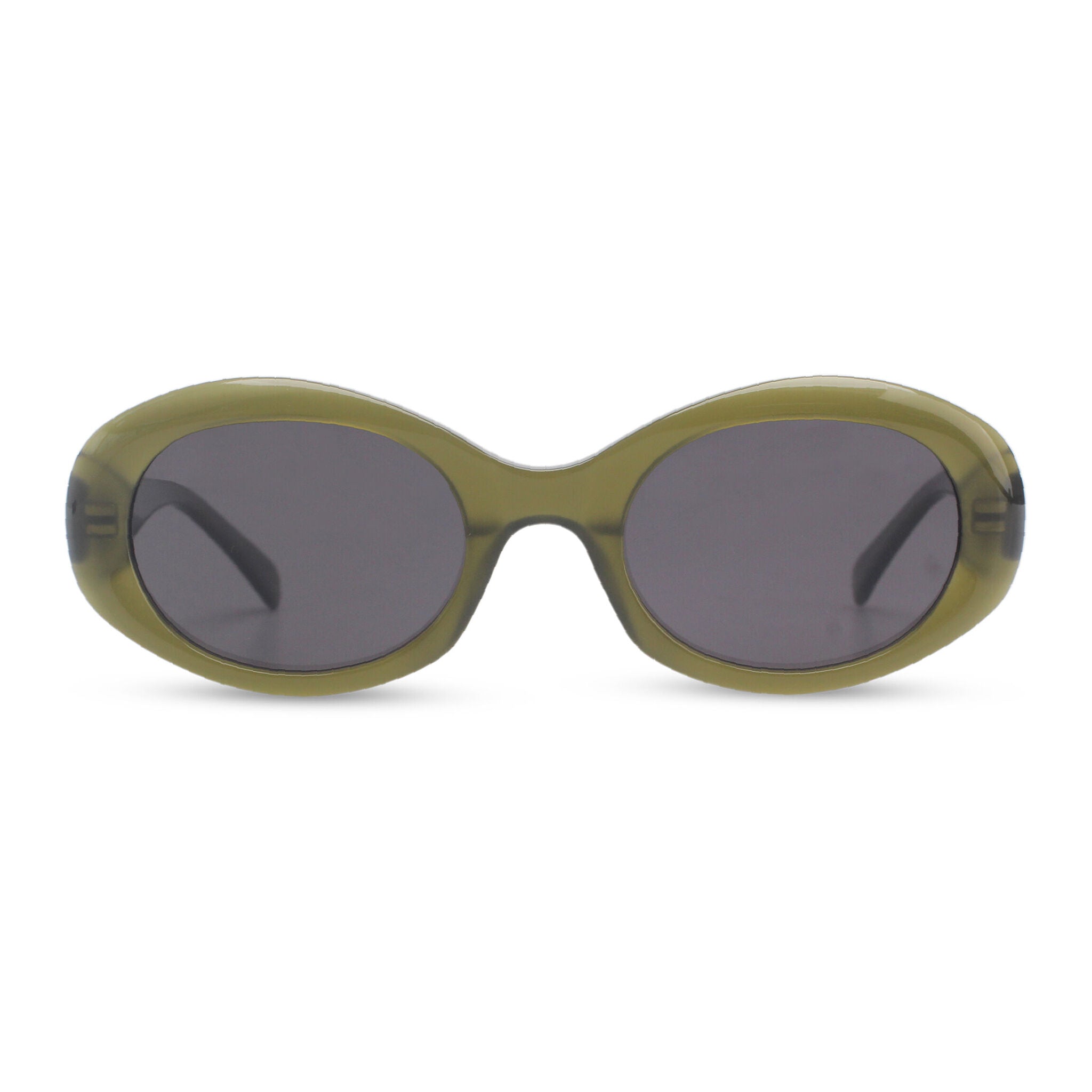 Oval green sunglasses