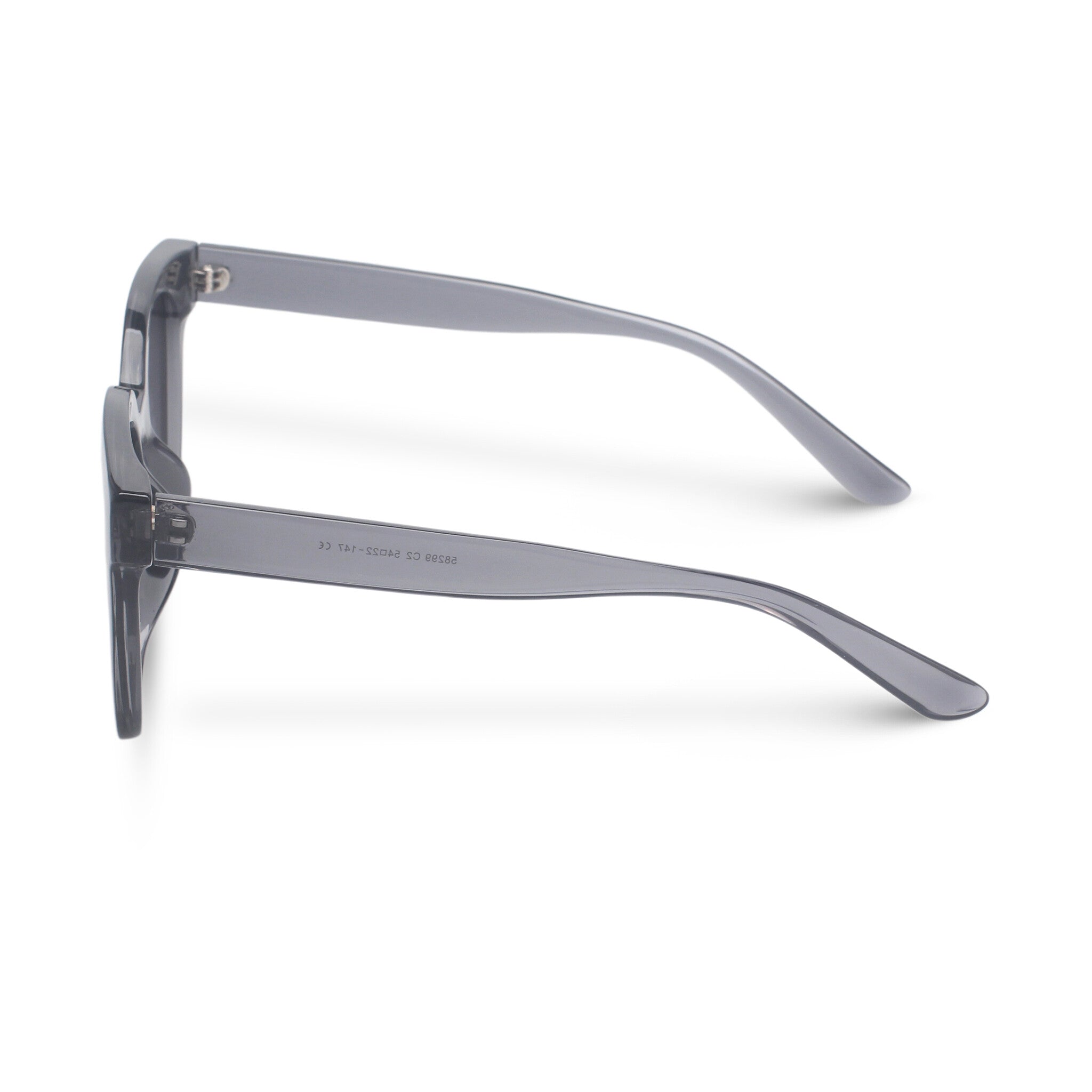 Oversized transparent square sunglasses