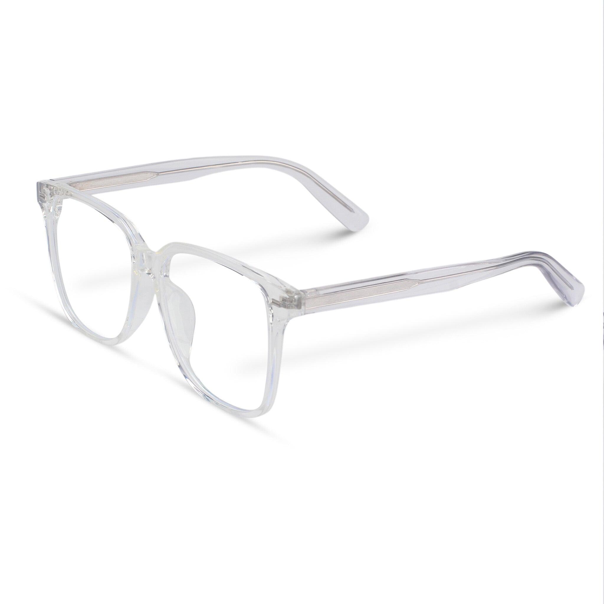 clear transparent square plastic eyeglasses