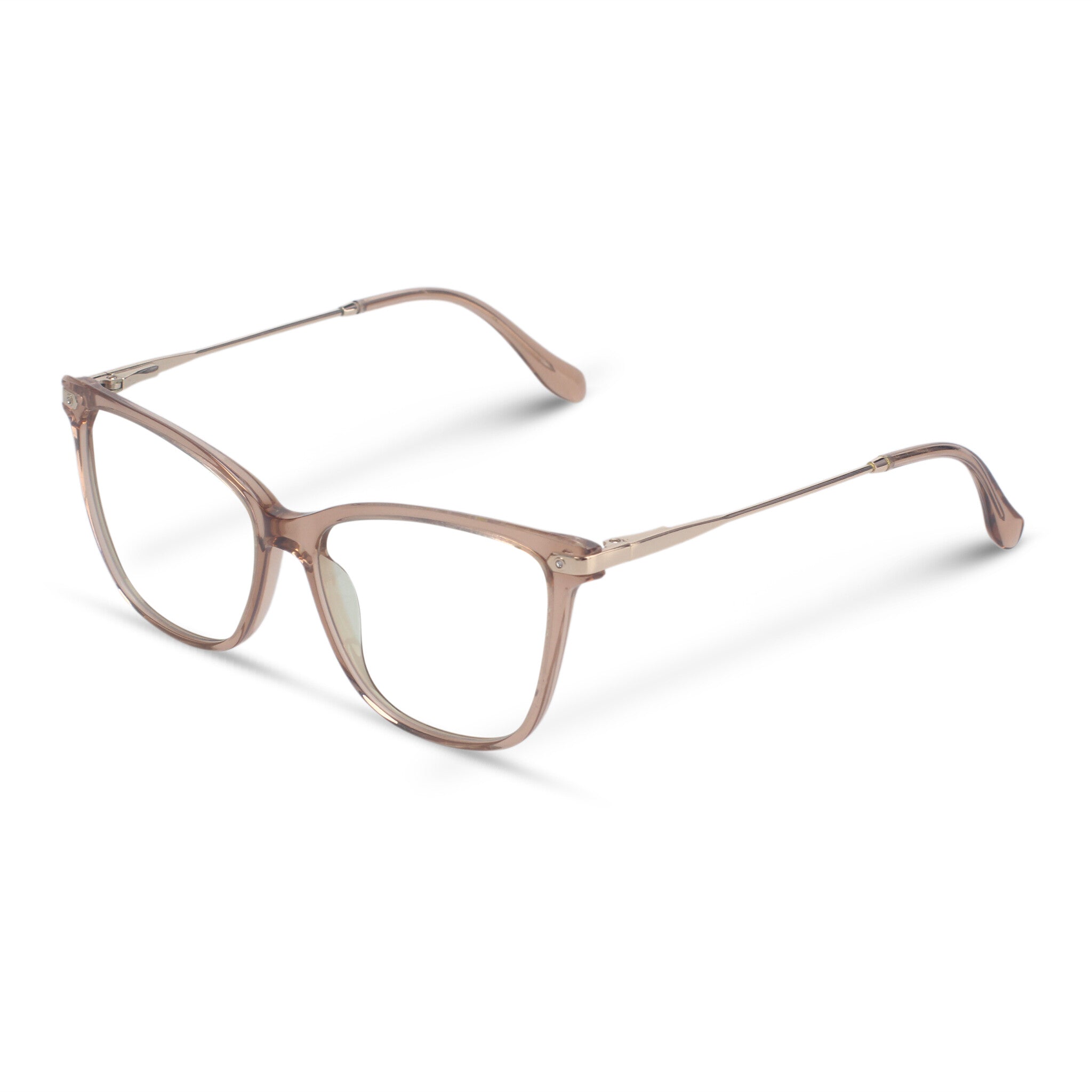 Cat-eye pink eyeglasses
