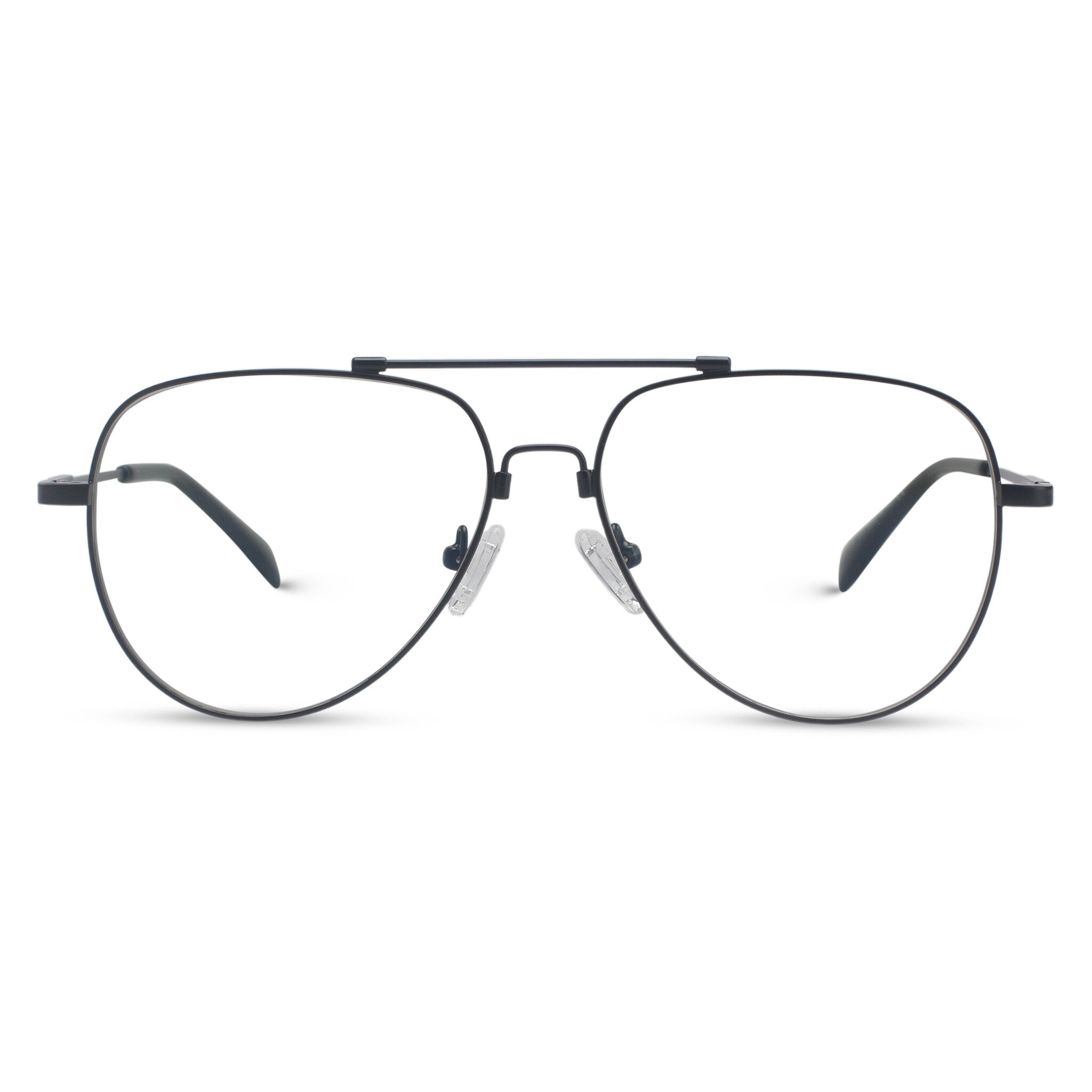 Classic aviator black eyeglasses