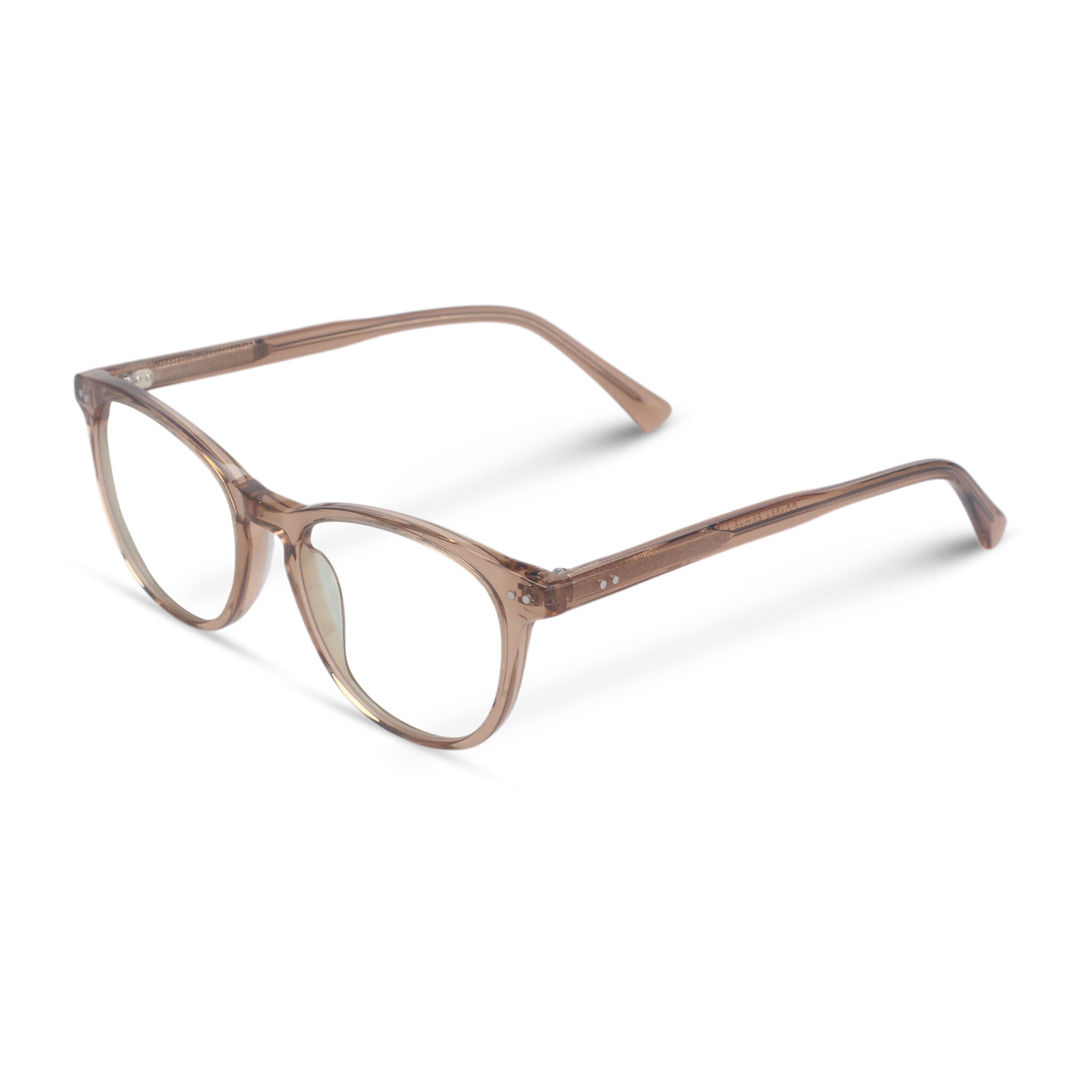 Minimal square/round pink eyeglasses