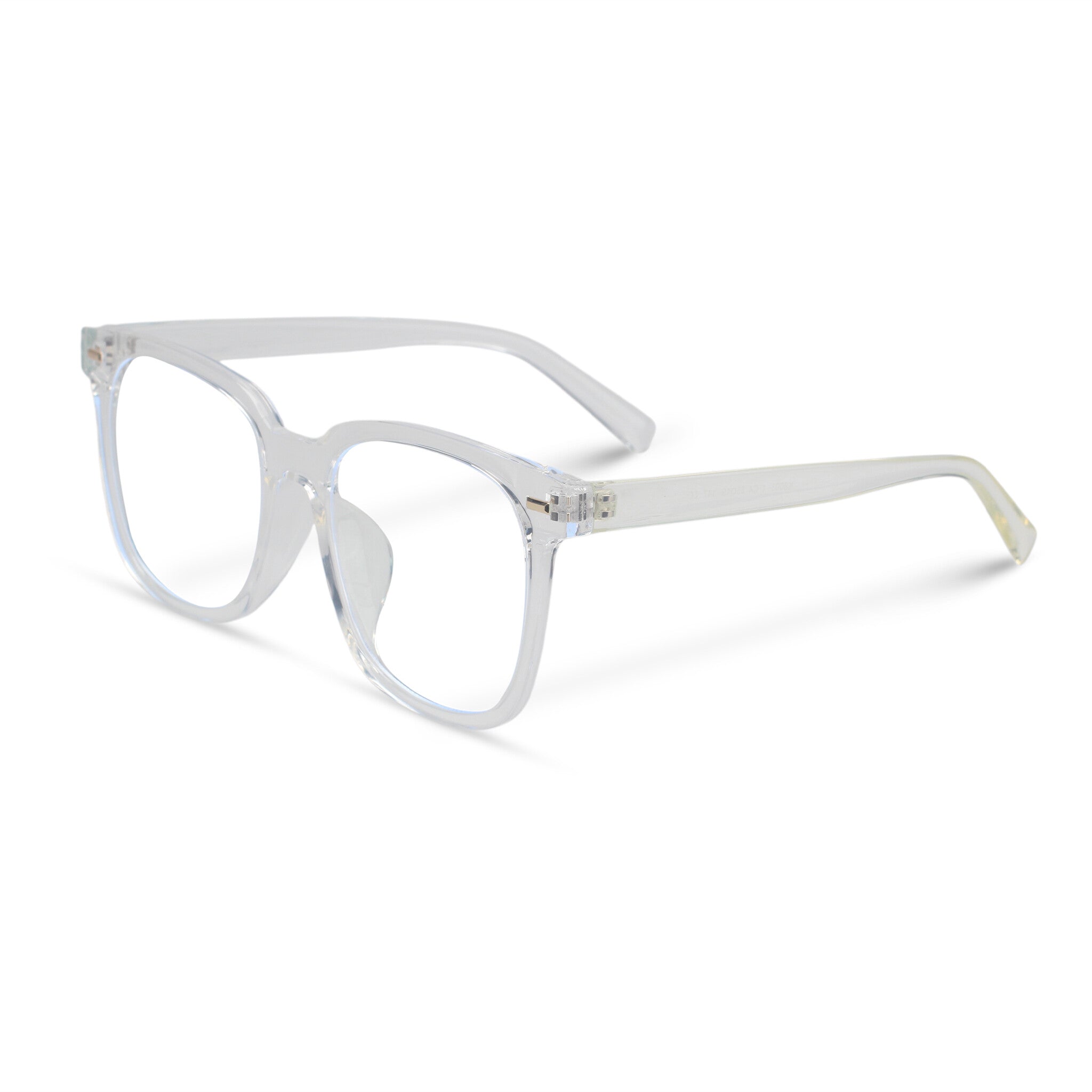 oversized square transparent eyeglasses