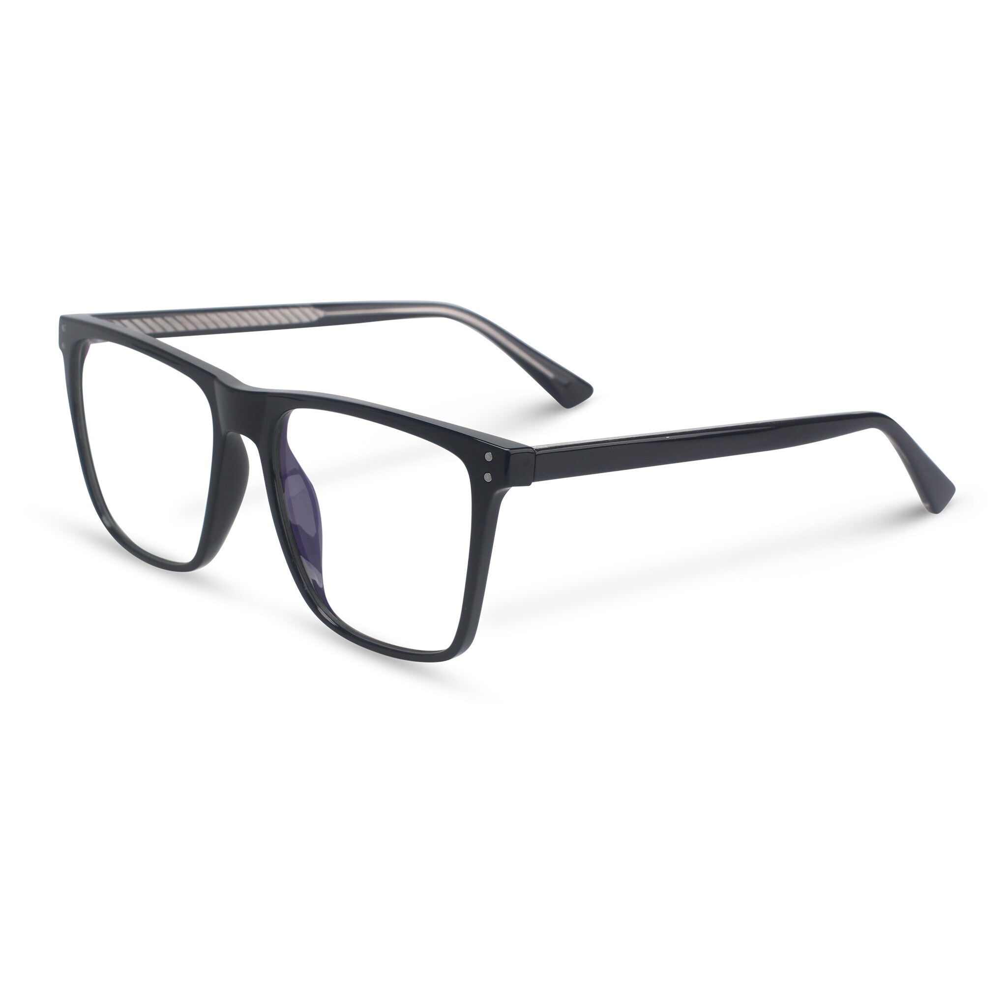Classical square black eyeglasses