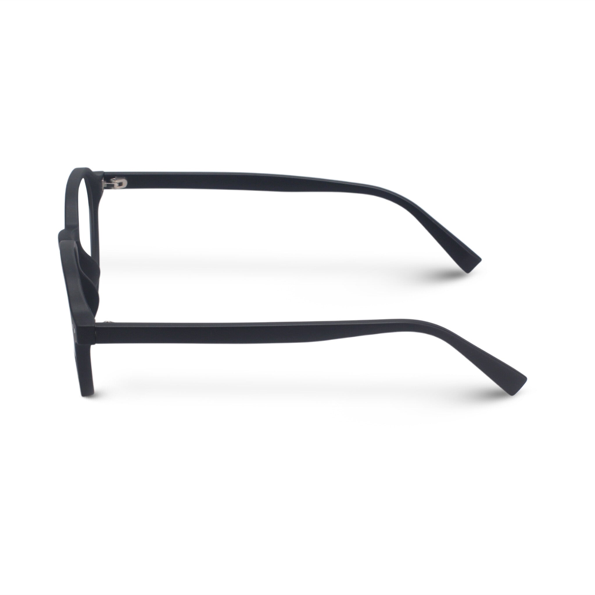 Round acetate black eyeglasses