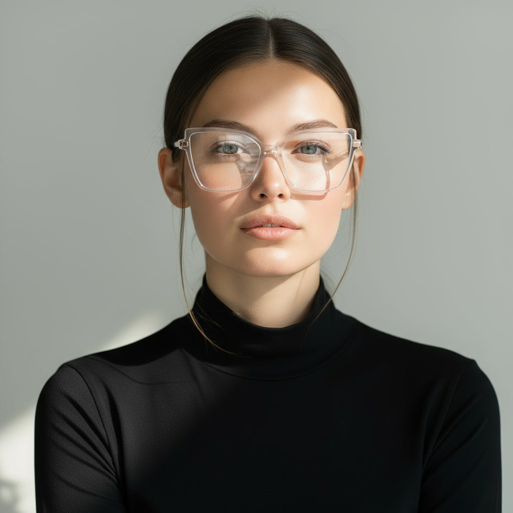 Women Cat-Eye transparent eyeglasses