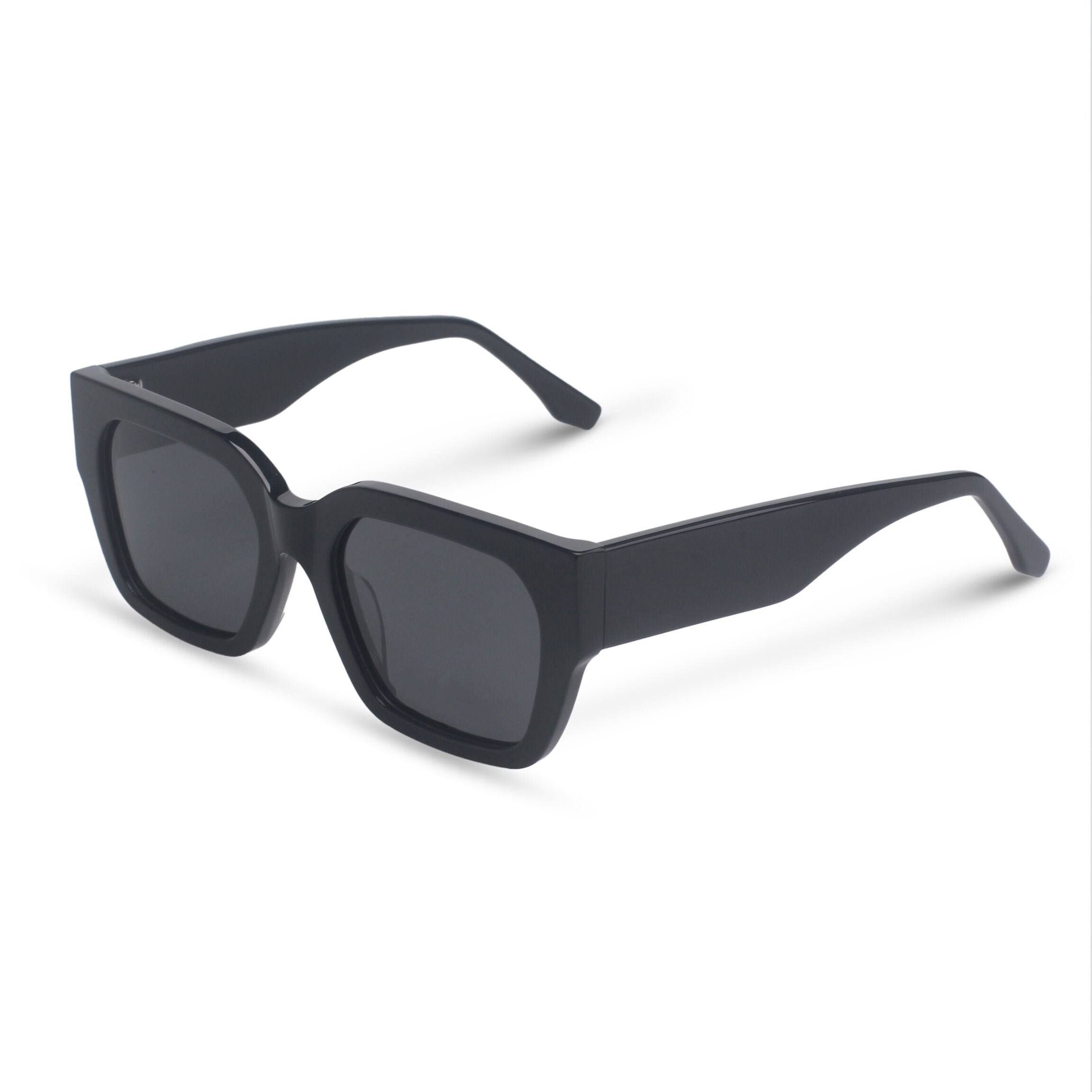 Bold rectangle black sunglasses