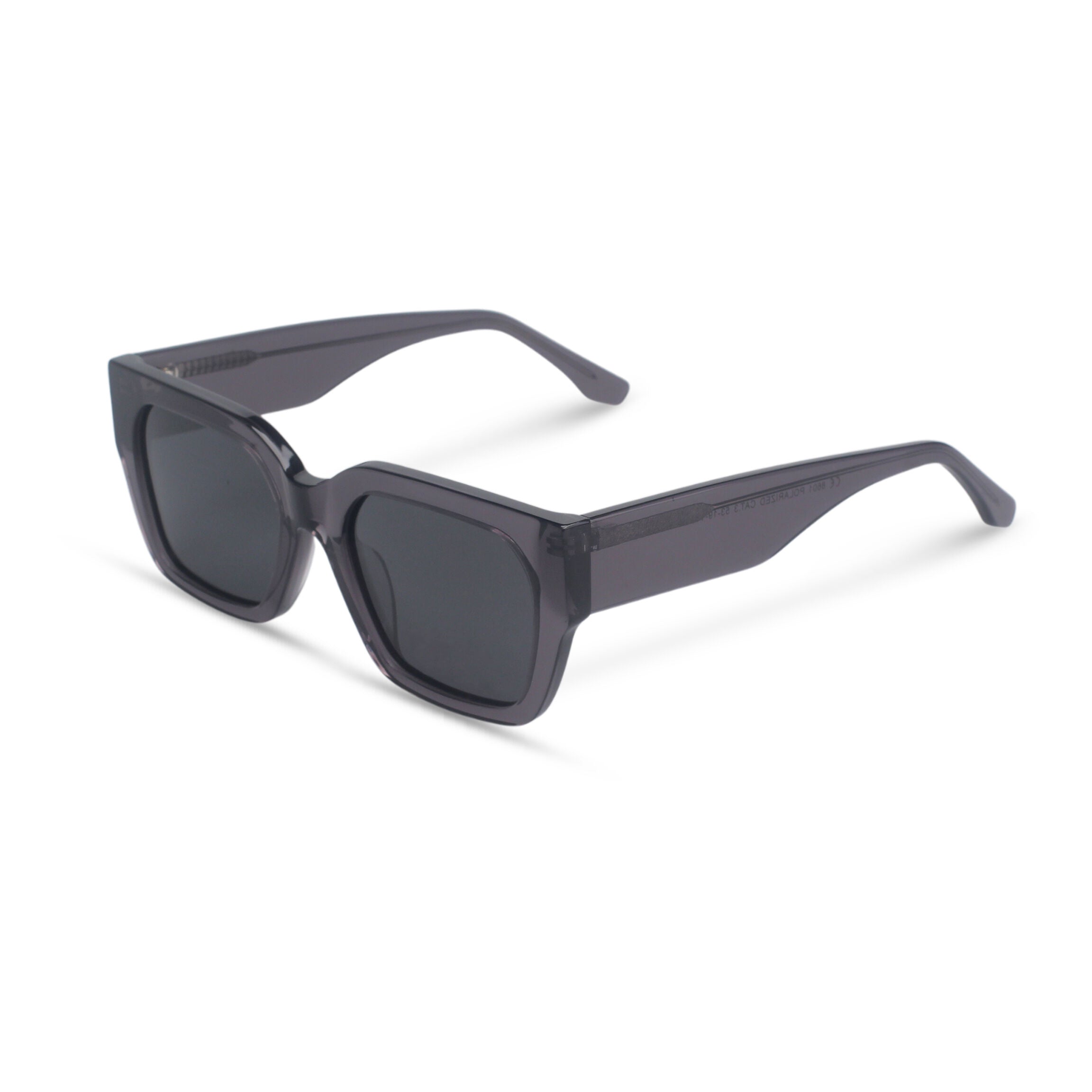 Bold rectangle grey sunglasses
