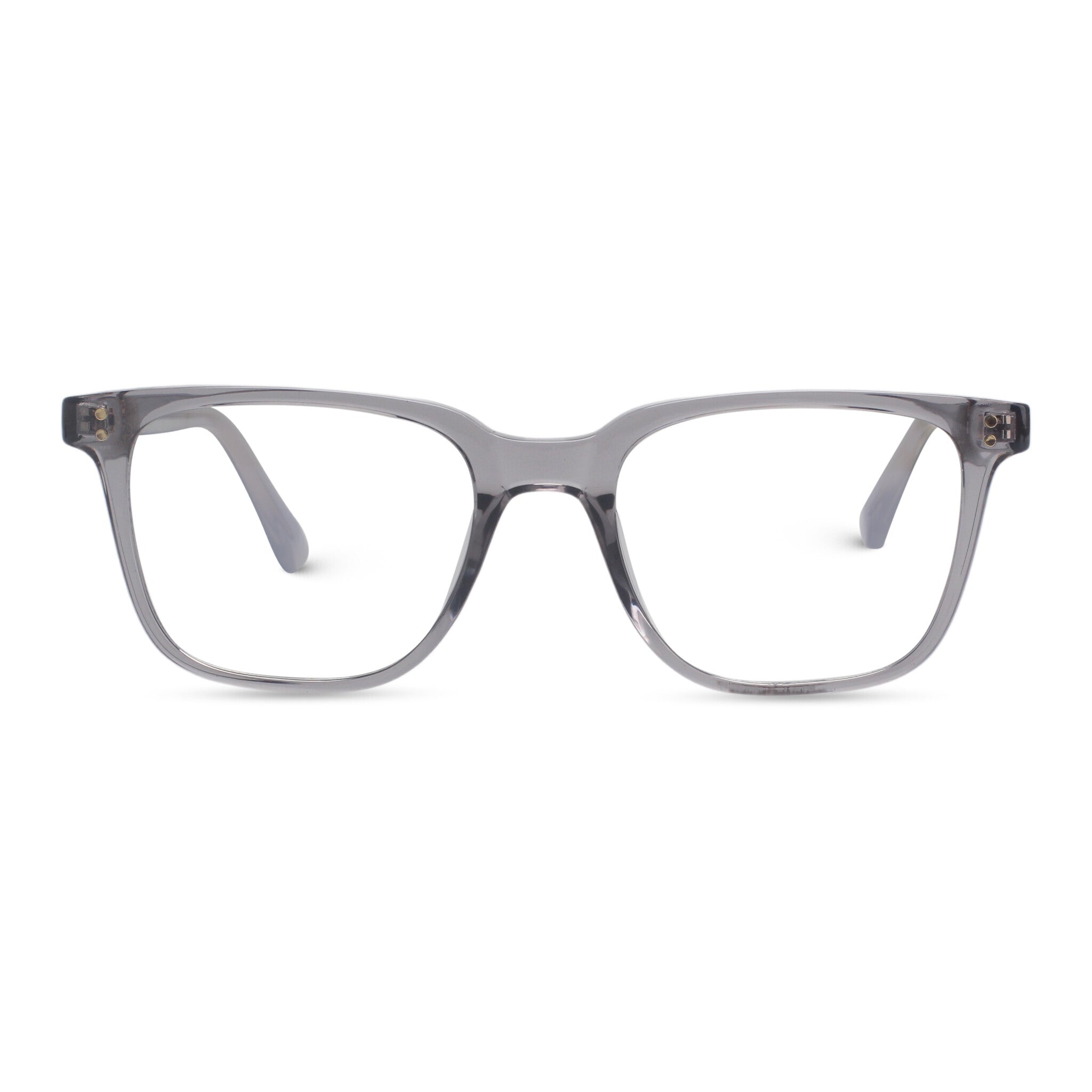 grey squared plastic eyeglasses
