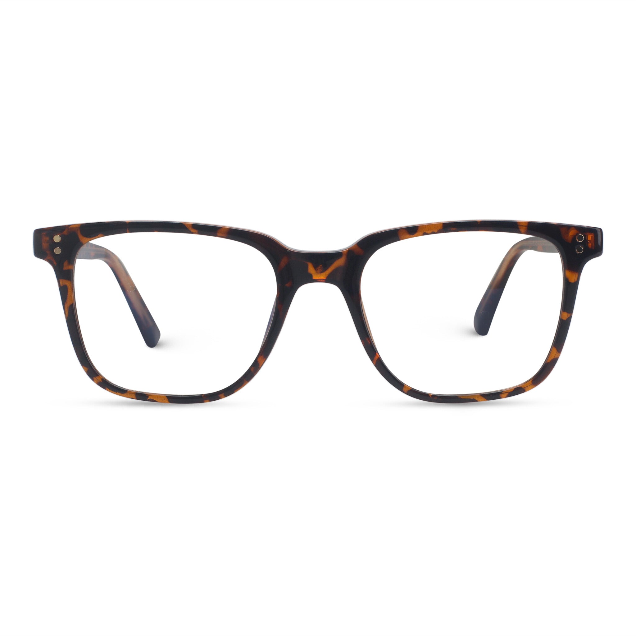 tortoise-black squared plastic eyeglasses