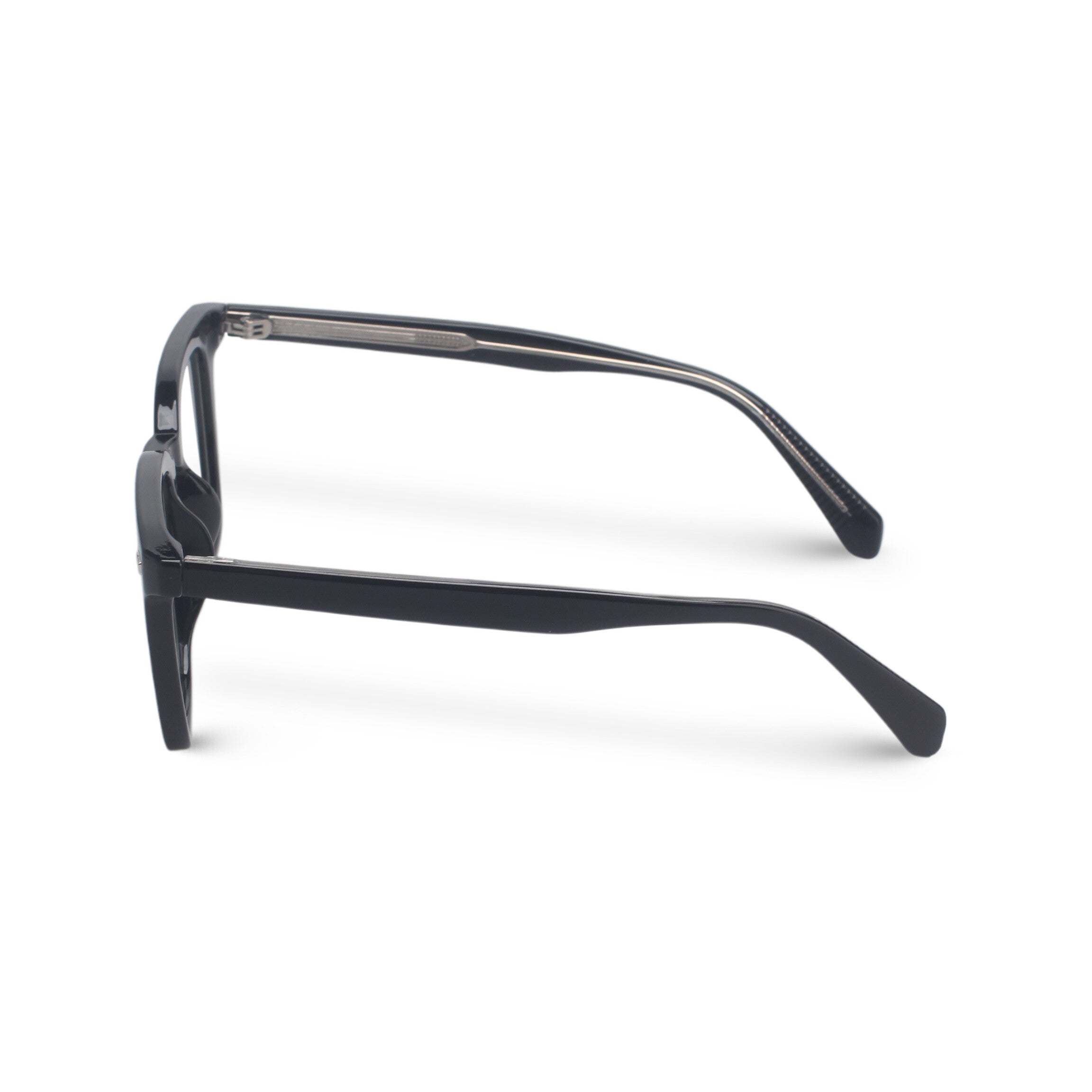 Clear eyeglasses on a white background @black