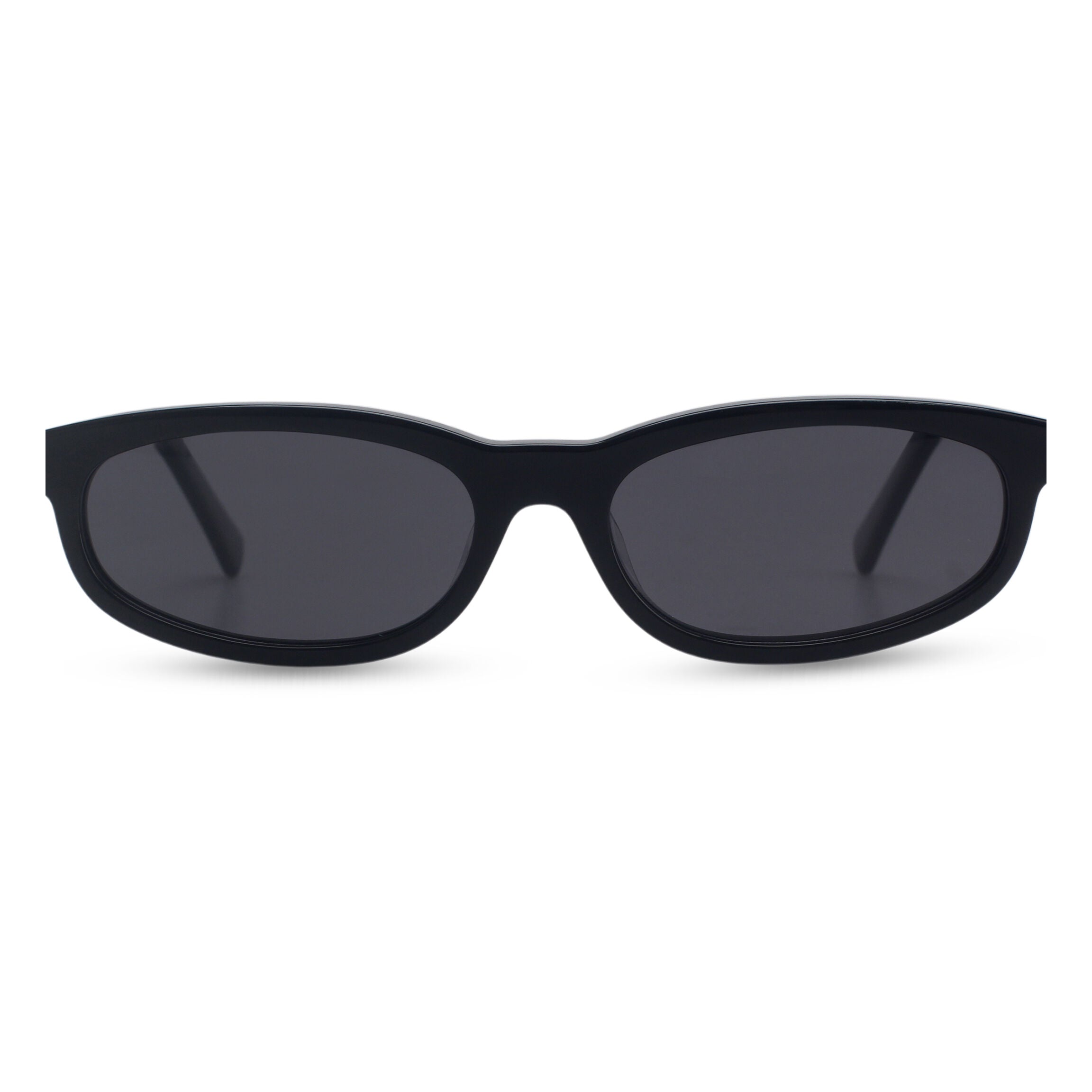 Minimal oval black sunglasses