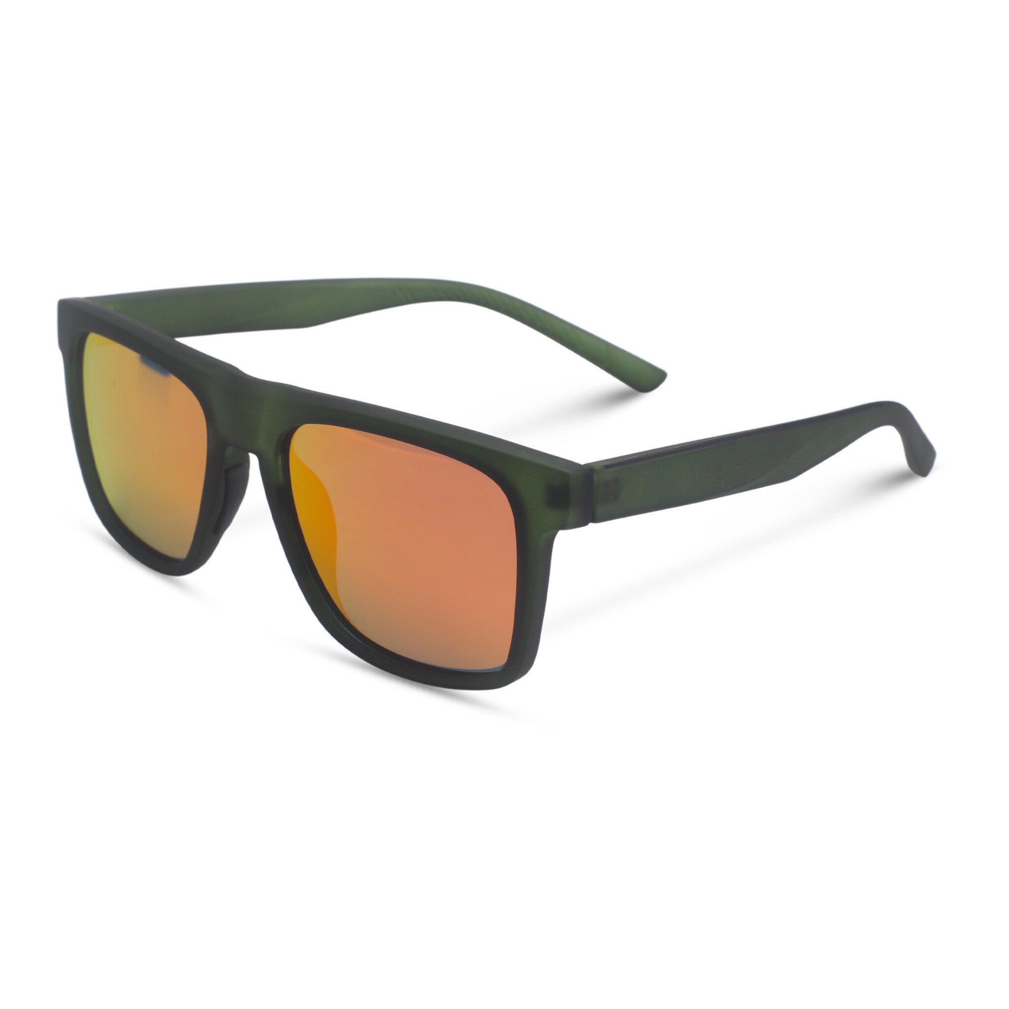 Square green sport sunglasses