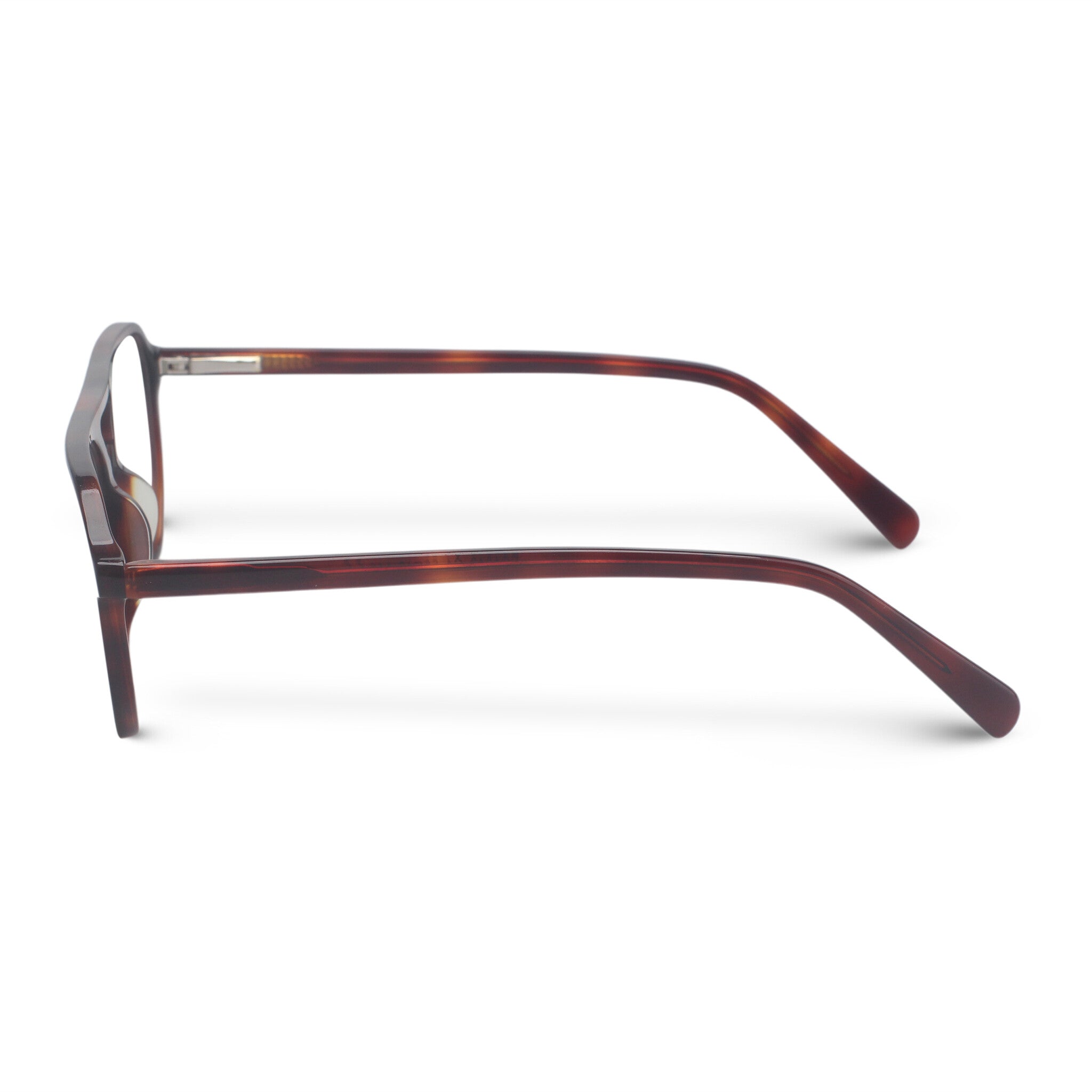 Tortoise red aviator plastic eyeglasses