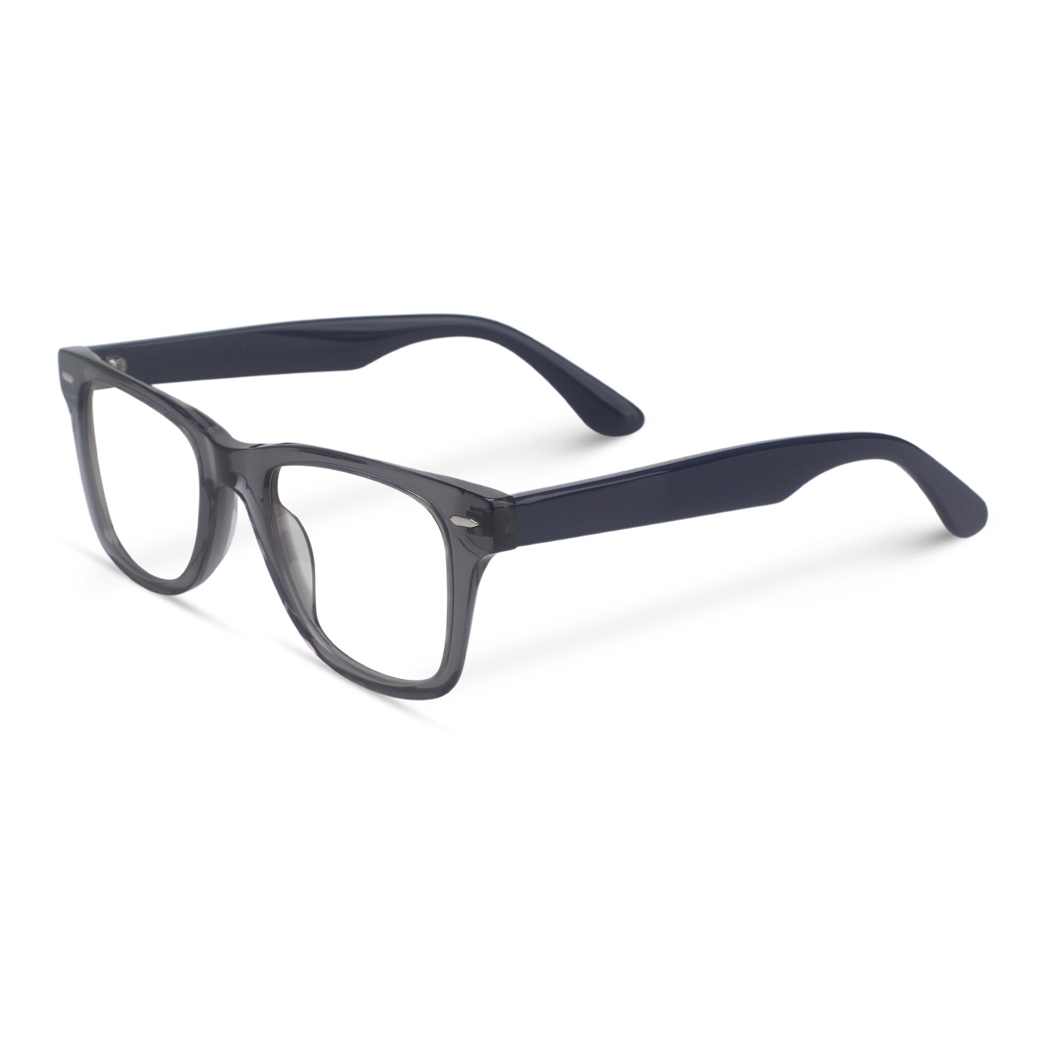 Classical grey square eyeglasses