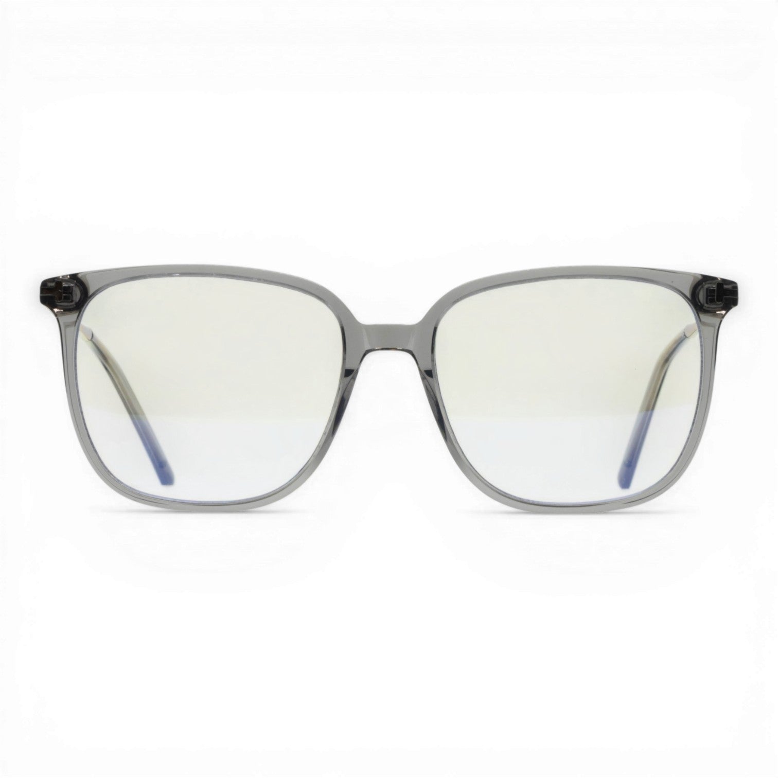 Grey square glasses