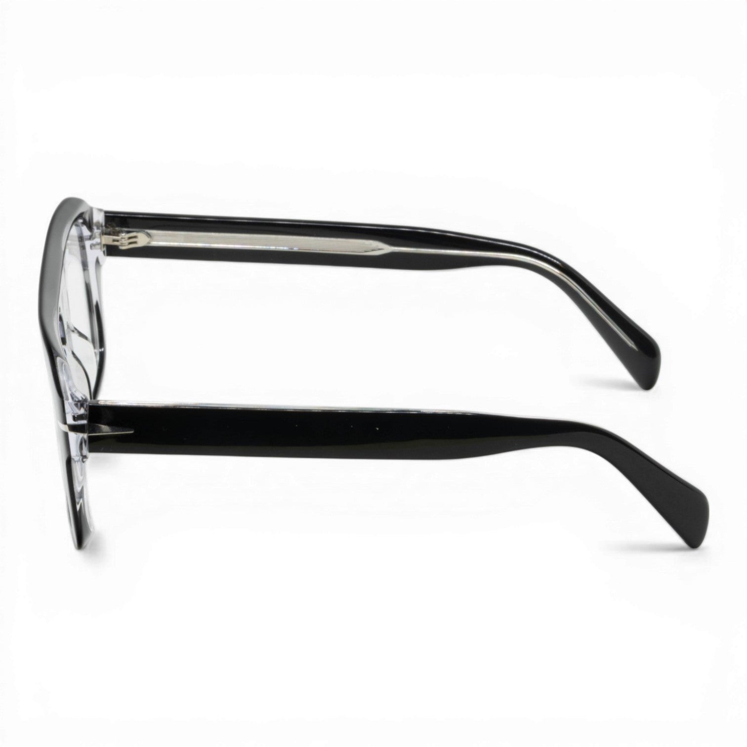 black aviator glasses