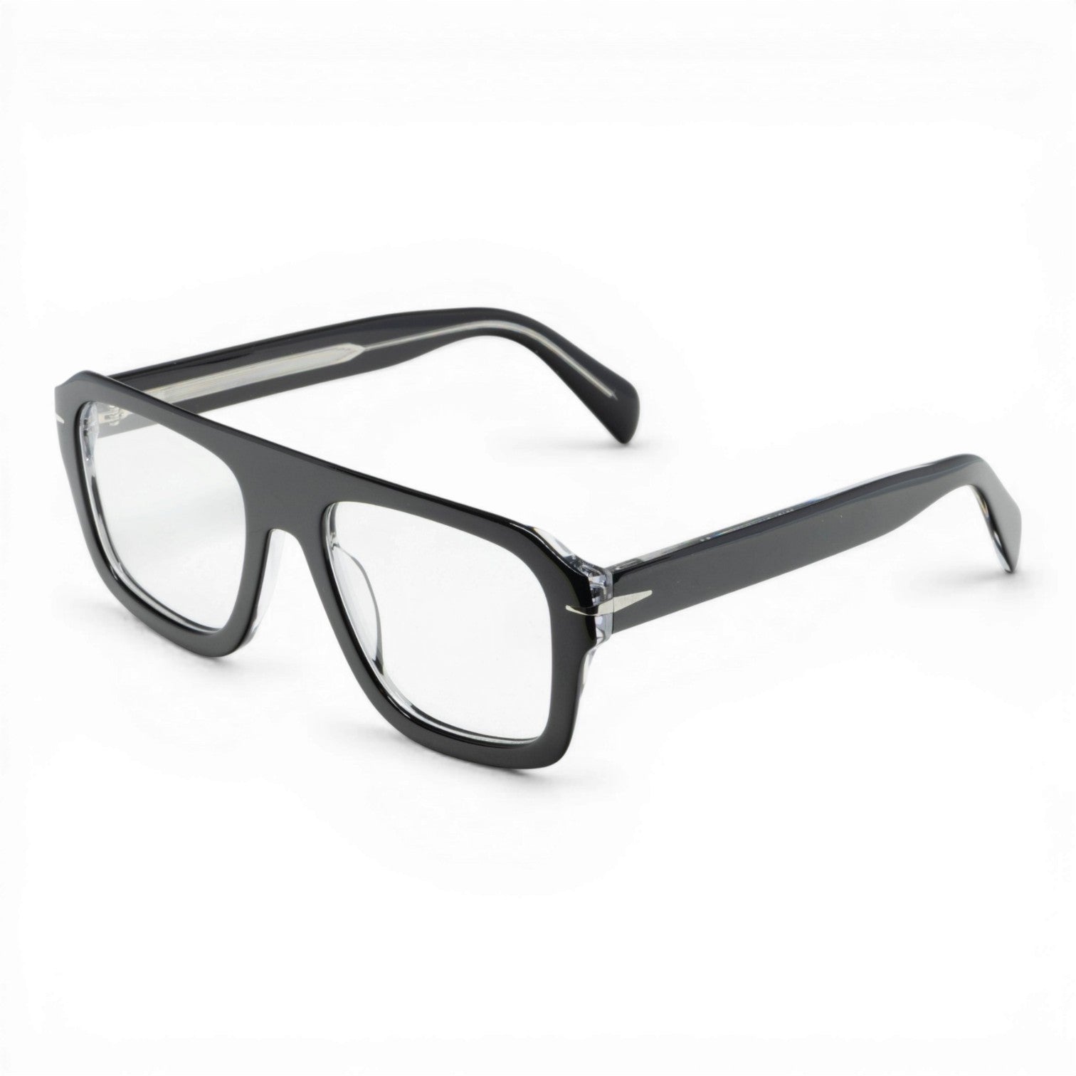 black oversized aviator glasses