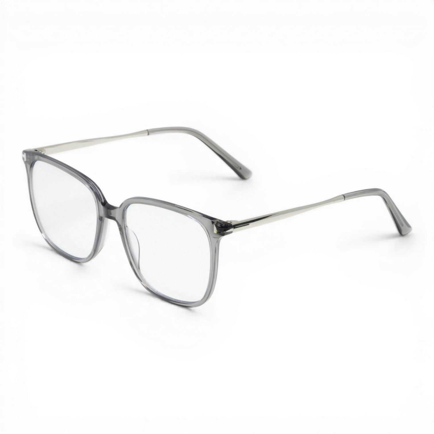 Grey square glasses
