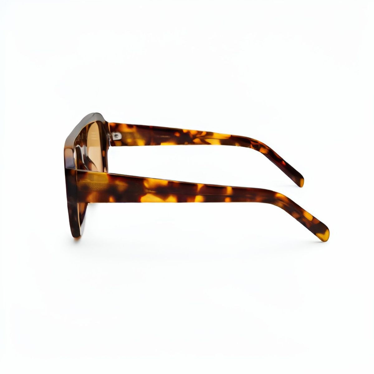 Yellow tortoise aviator sunglasses