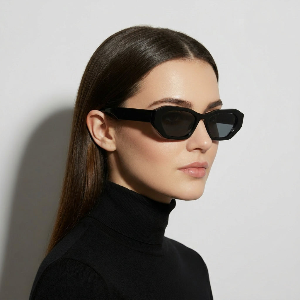 black oval sunglasses