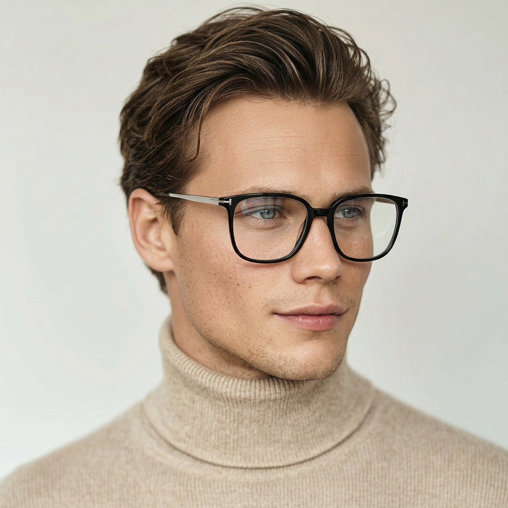 black square glasses